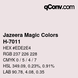 Código de color: Jazeera Magic Colors - H-7011 | qconv.com