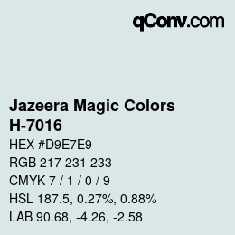 カラーコード: Jazeera Magic Colors - H-7016 | qconv.com