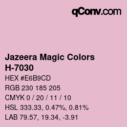 Code couleur: Jazeera Magic Colors - H-7030 | qconv.com