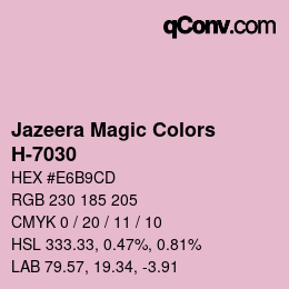 カラーコード: Jazeera Magic Colors - H-7030 | qconv.com