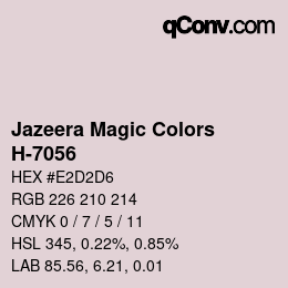 カラーコード: Jazeera Magic Colors - H-7056 | qconv.com