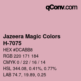 カラーコード: Jazeera Magic Colors - H-7075 | qconv.com