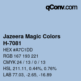 Código de color: Jazeera Magic Colors - H-7081 | qconv.com