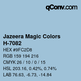 カラーコード: Jazeera Magic Colors - H-7082 | qconv.com