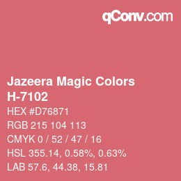 カラーコード: Jazeera Magic Colors - H-7102 | qconv.com