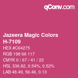 カラーコード: Jazeera Magic Colors - H-7109 | qconv.com