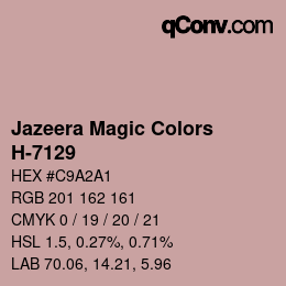 カラーコード: Jazeera Magic Colors - H-7129 | qconv.com