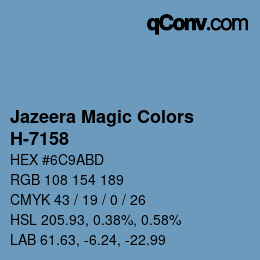 Código de color: Jazeera Magic Colors - H-7158 | qconv.com