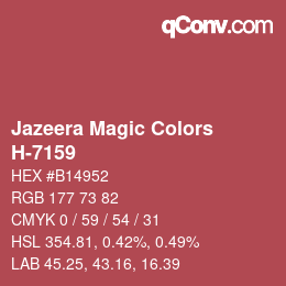 カラーコード: Jazeera Magic Colors - H-7159 | qconv.com