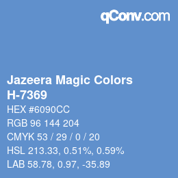 カラーコード: Jazeera Magic Colors - H-7369 | qconv.com