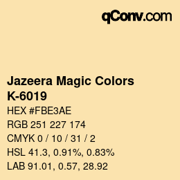 カラーコード: Jazeera Magic Colors - K-6019 | qconv.com
