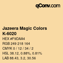 Color code: Jazeera Magic Colors - K-6020 | qconv.com