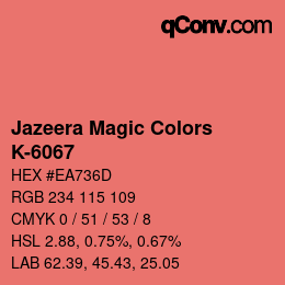 Code couleur: Jazeera Magic Colors - K-6067 | qconv.com