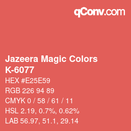 カラーコード: Jazeera Magic Colors - K-6077 | qconv.com