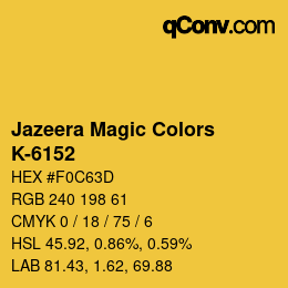 Color code: Jazeera Magic Colors - K-6152 | qconv.com