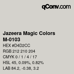 Color code: Jazeera Magic Colors - M-0103 | qconv.com