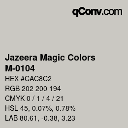 Farbcode: Jazeera Magic Colors - M-0104 | qconv.com