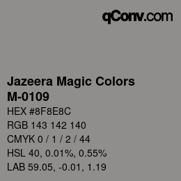 Farbcode: Jazeera Magic Colors - M-0109 | qconv.com