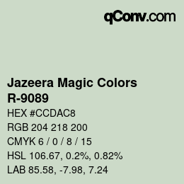 Farbcode: Jazeera Magic Colors - R-9089 | qconv.com