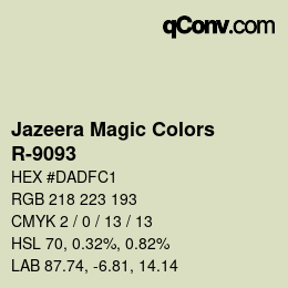 Farbcode: Jazeera Magic Colors - R-9093 | qconv.com