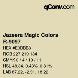 カラーコード: Jazeera Magic Colors - R-9097 | qconv.com