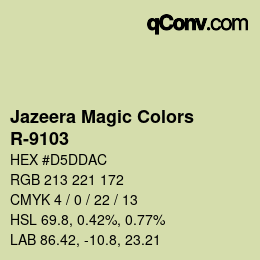 カラーコード: Jazeera Magic Colors - R-9103 | qconv.com