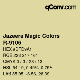 Farbcode: Jazeera Magic Colors - R-9106 | qconv.com