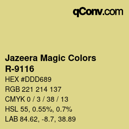 カラーコード: Jazeera Magic Colors - R-9116 | qconv.com