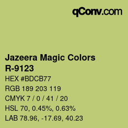 Código de color: Jazeera Magic Colors - R-9123 | qconv.com