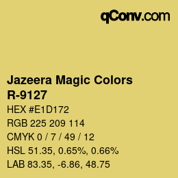 Code couleur: Jazeera Magic Colors - R-9127 | qconv.com