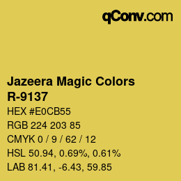 Code couleur: Jazeera Magic Colors - R-9137 | qconv.com