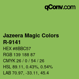 Color code: Jazeera Magic Colors - R-9141 | qconv.com