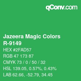 Código de color: Jazeera Magic Colors - R-9149 | qconv.com