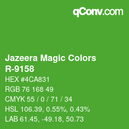 カラーコード: Jazeera Magic Colors - R-9158 | qconv.com