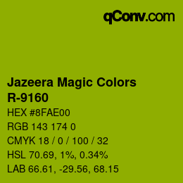 カラーコード: Jazeera Magic Colors - R-9160 | qconv.com