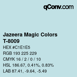 Farbcode: Jazeera Magic Colors - T-8009 | qconv.com