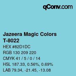 カラーコード: Jazeera Magic Colors - T-8022 | qconv.com