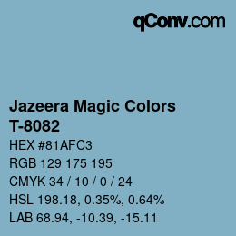 カラーコード: Jazeera Magic Colors - T-8082 | qconv.com