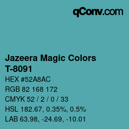 カラーコード: Jazeera Magic Colors - T-8091 | qconv.com