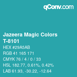 カラーコード: Jazeera Magic Colors - T-8101 | qconv.com