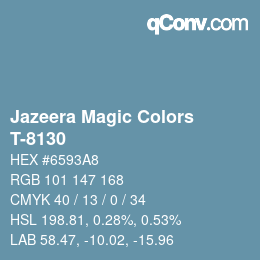 Code couleur: Jazeera Magic Colors - T-8130 | qconv.com