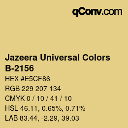 カラーコード: Jazeera Universal Colors - B-2156 | qconv.com