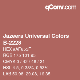 カラーコード: Jazeera Universal Colors - B-2228 | qconv.com