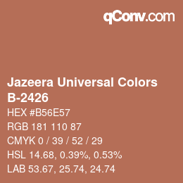カラーコード: Jazeera Universal Colors - B-2426 | qconv.com