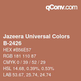 カラーコード: Jazeera Universal Colors - B-2426 | qconv.com