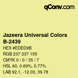 Color code: Jazeera Universal Colors - B-2439 | qconv.com