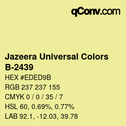 Farbcode: Jazeera Universal Colors - B-2439 | qconv.com