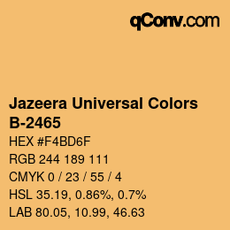 カラーコード: Jazeera Universal Colors - B-2465 | qconv.com