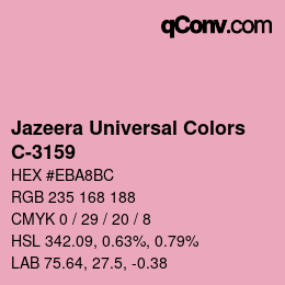 カラーコード: Jazeera Universal Colors - C-3159 | qconv.com