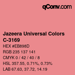 カラーコード: Jazeera Universal Colors - C-3169 | qconv.com